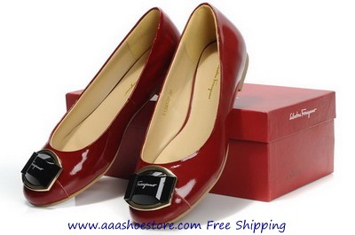 salvatore ferragamo red ballet flats