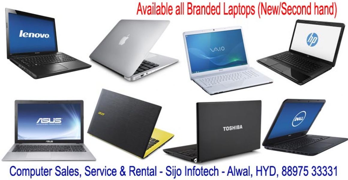 Branded Desktops start from - 8,000/-, laptops start from - 10,000