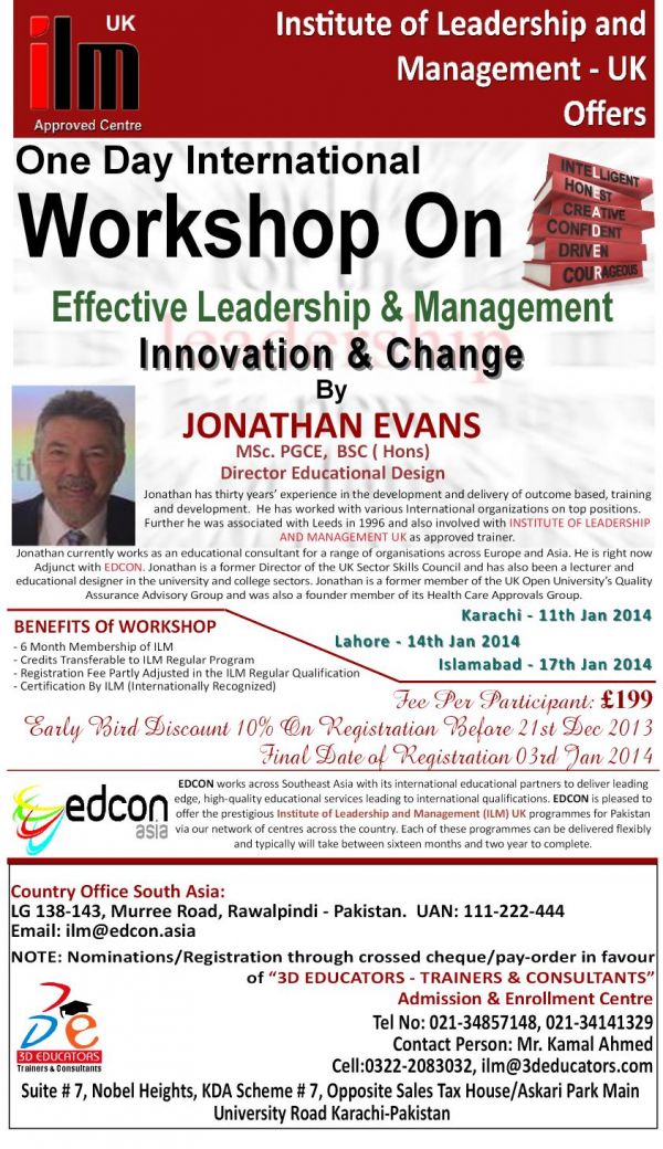 International Workshop on Effective Leadership & Management
