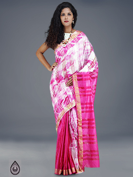 Online shopping for pure khadi soft linen shibori leheriya sarees