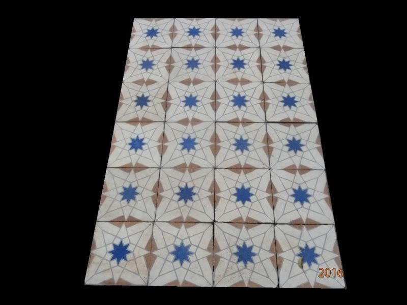 Reclaimed spanish cement patterned tiles