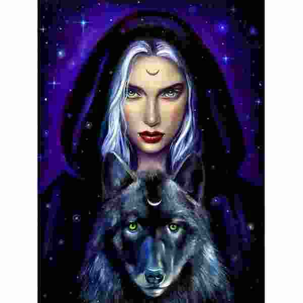 Beautiful wolf- 5D picture size diamond paintings