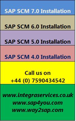 SAP SCM 7.0| SAP SCM 6.0 | SAP SCM 5.0 Installation