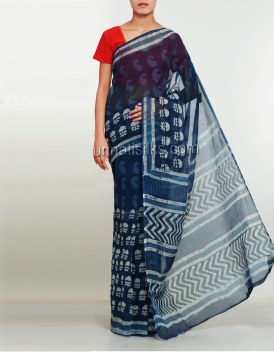 Online shopping for party blue color saris by unnatisilks