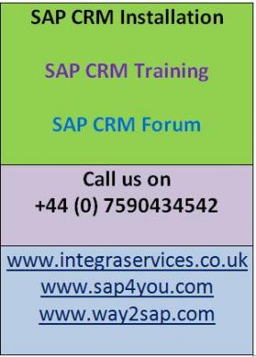 SAP CRM Installation | SAP CRM Training | SAP CRM Forum