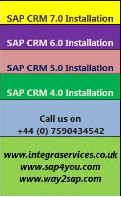 SAP CRM 7.0 Installation | SAP CRM 6.0 | SAP CRM 5.0 Installation