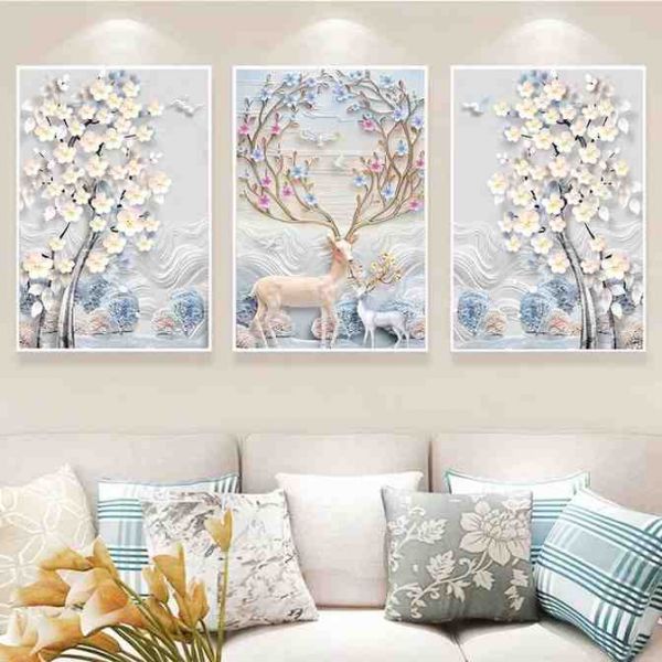 Plum deer- 5D picture sizediamond paintings