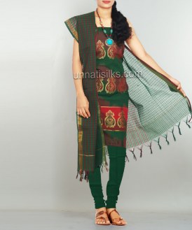Online shopping for pure handloom kanchi cotton salwar kameez by unnatisilks