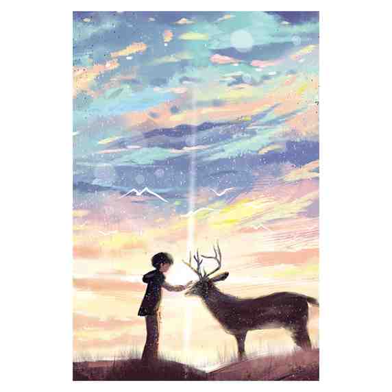 Cross Stitch Kit-Children Elk (48*68cm)