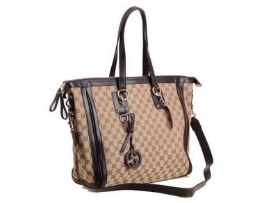 Wholesale cheap fashion lady Gucci Charm Large Top Handle Bag Coffee color with free shipping and PP