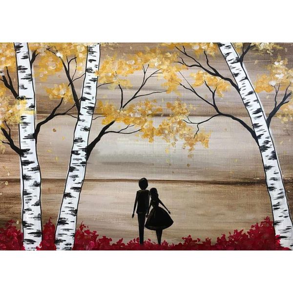 The couple under the tree-5D picture size diamond painting