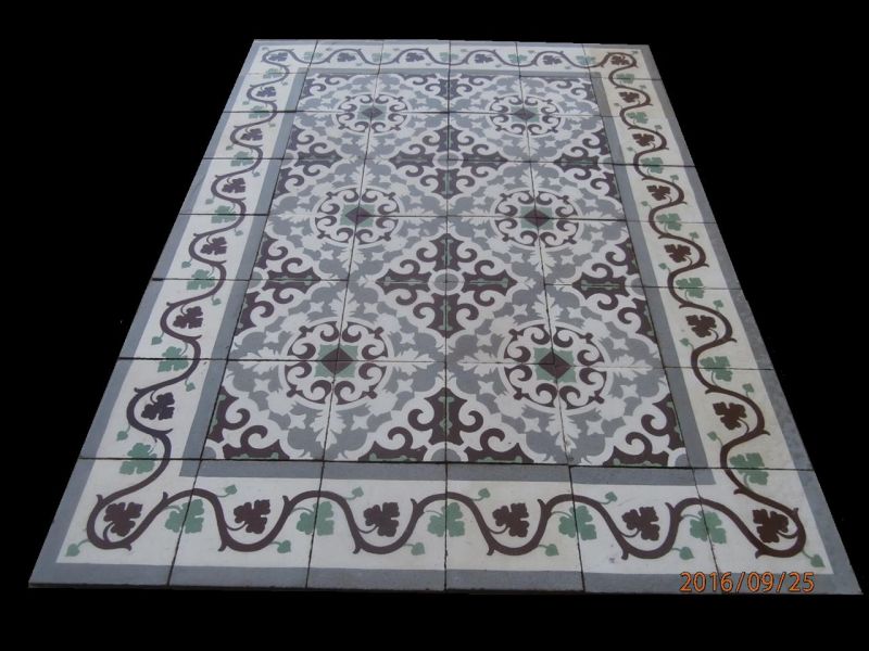 Reclaimed spanish cement patterned tiles