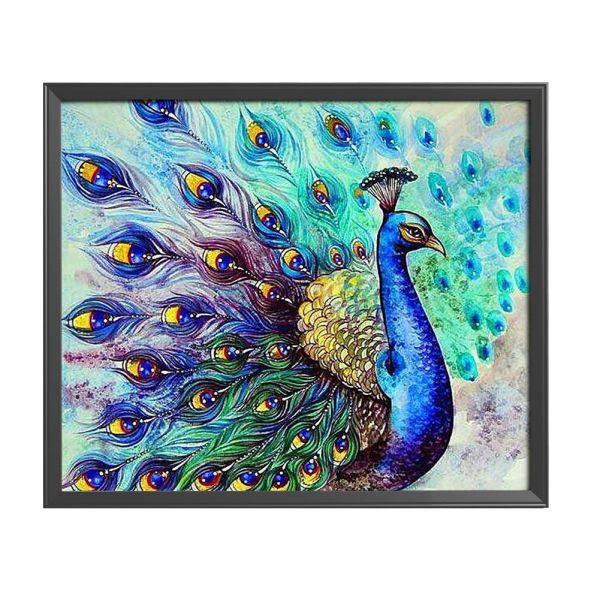 Cross stitch suit - peacock